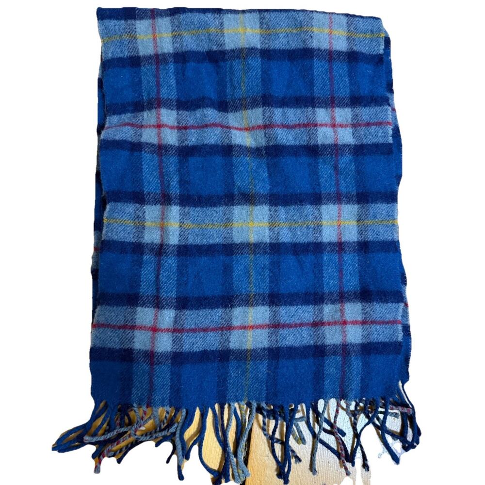JOHNSTONS of ELGIN Unisex 100% Lambswool Plaid Scarf 62X11 Made in Scotland
